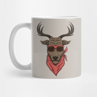 Cool Deer Head with Sunglasses Mug